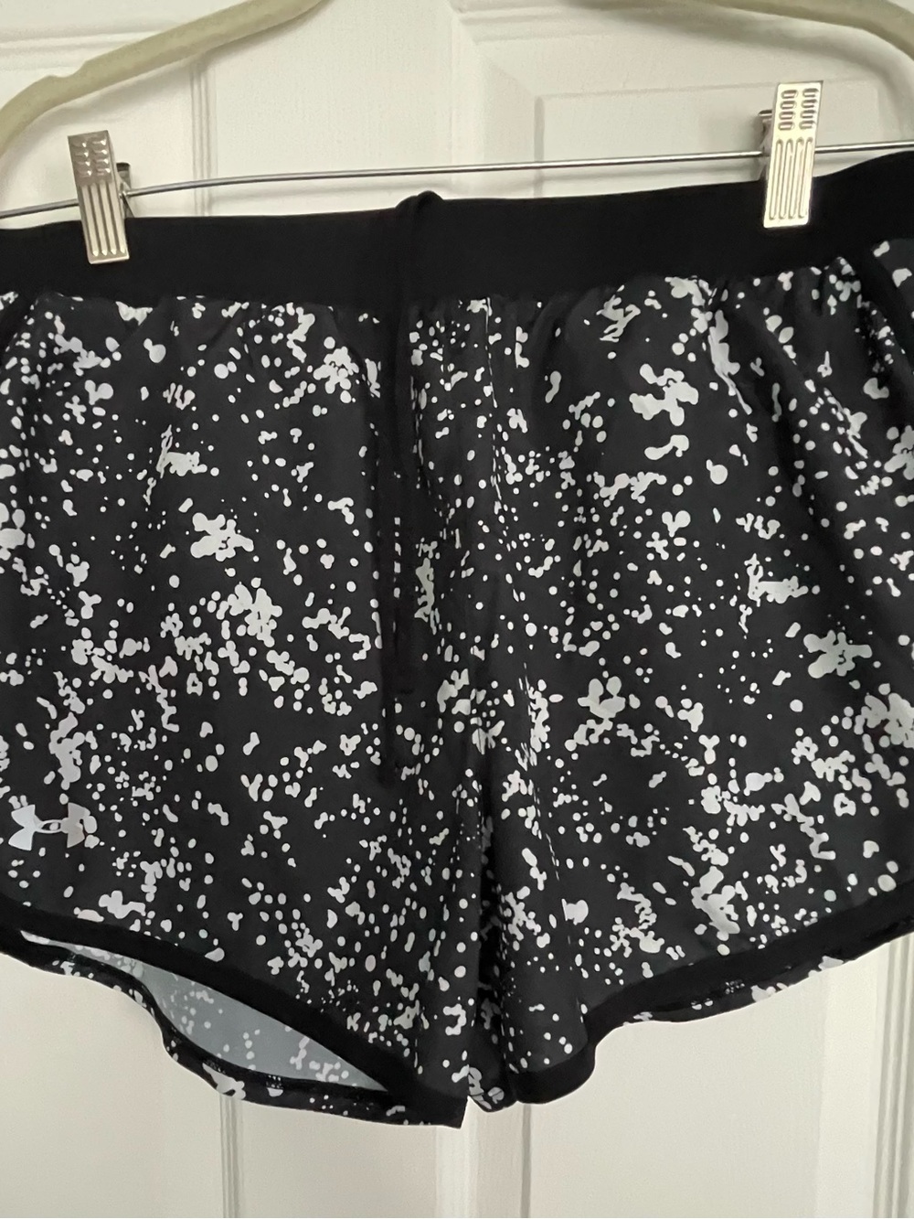Under Armour Black & White Splash Athletic Shorts